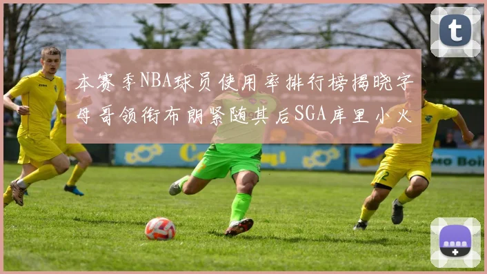 本赛季NBA球员使用率排行榜揭晓字母哥领衔布朗紧随其后SGA库里小火车紧追不舍
